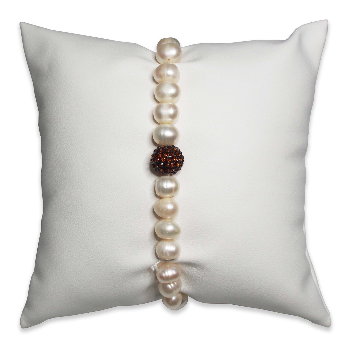 5" White Leatherette Pillow Displays