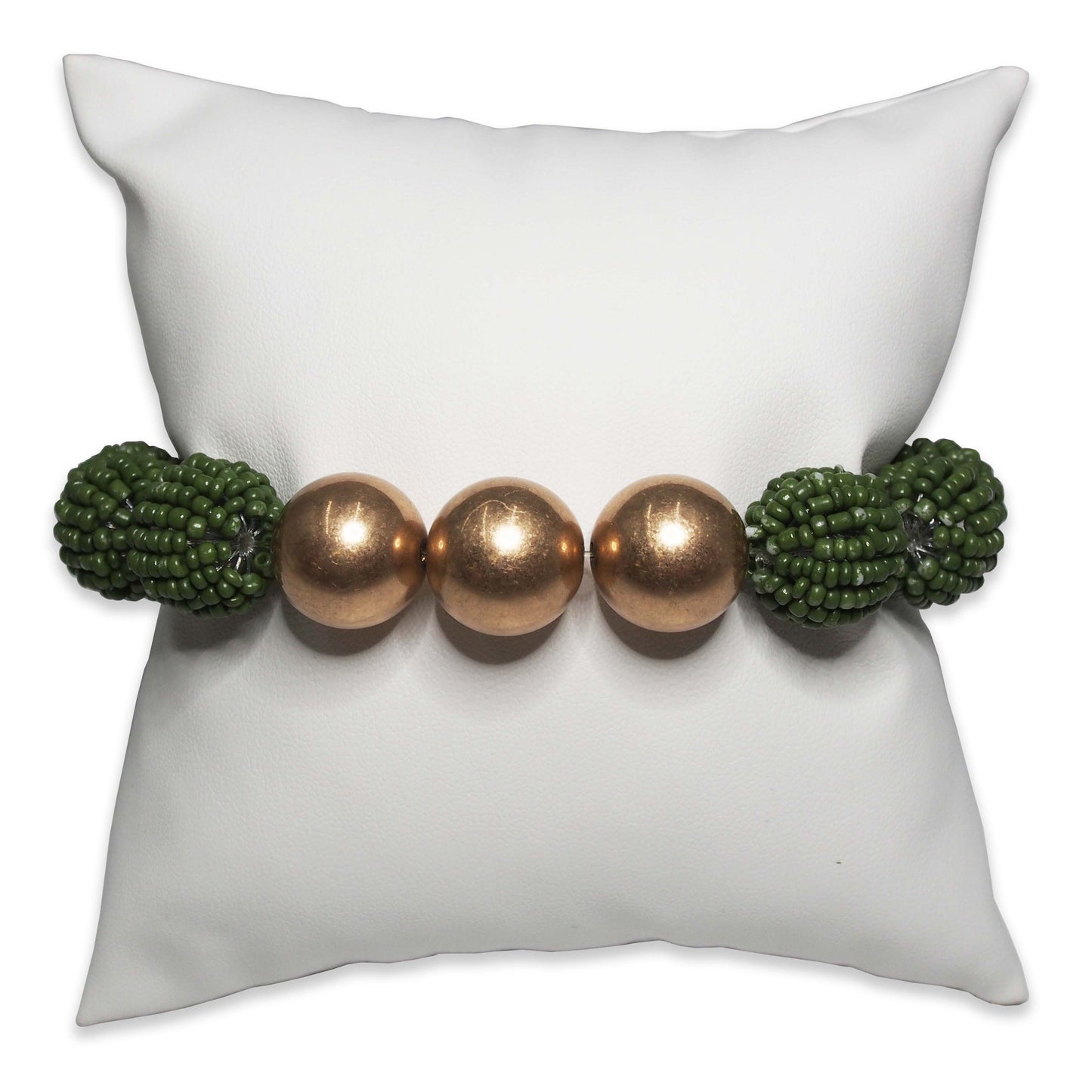 5" White Leatherette Pillow Displays