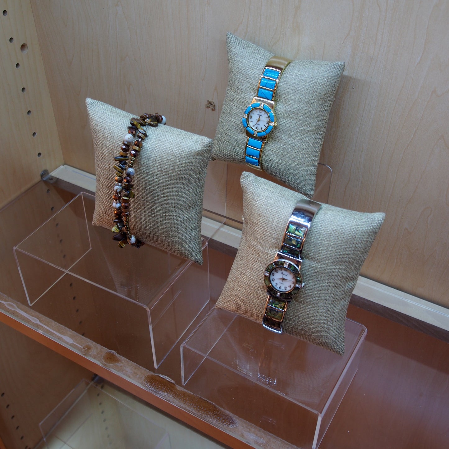 5" Burlap Fabric Pillow Displays