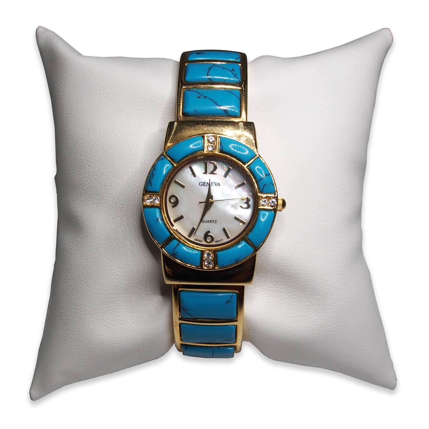 4" White Leatherette Pillow Displays