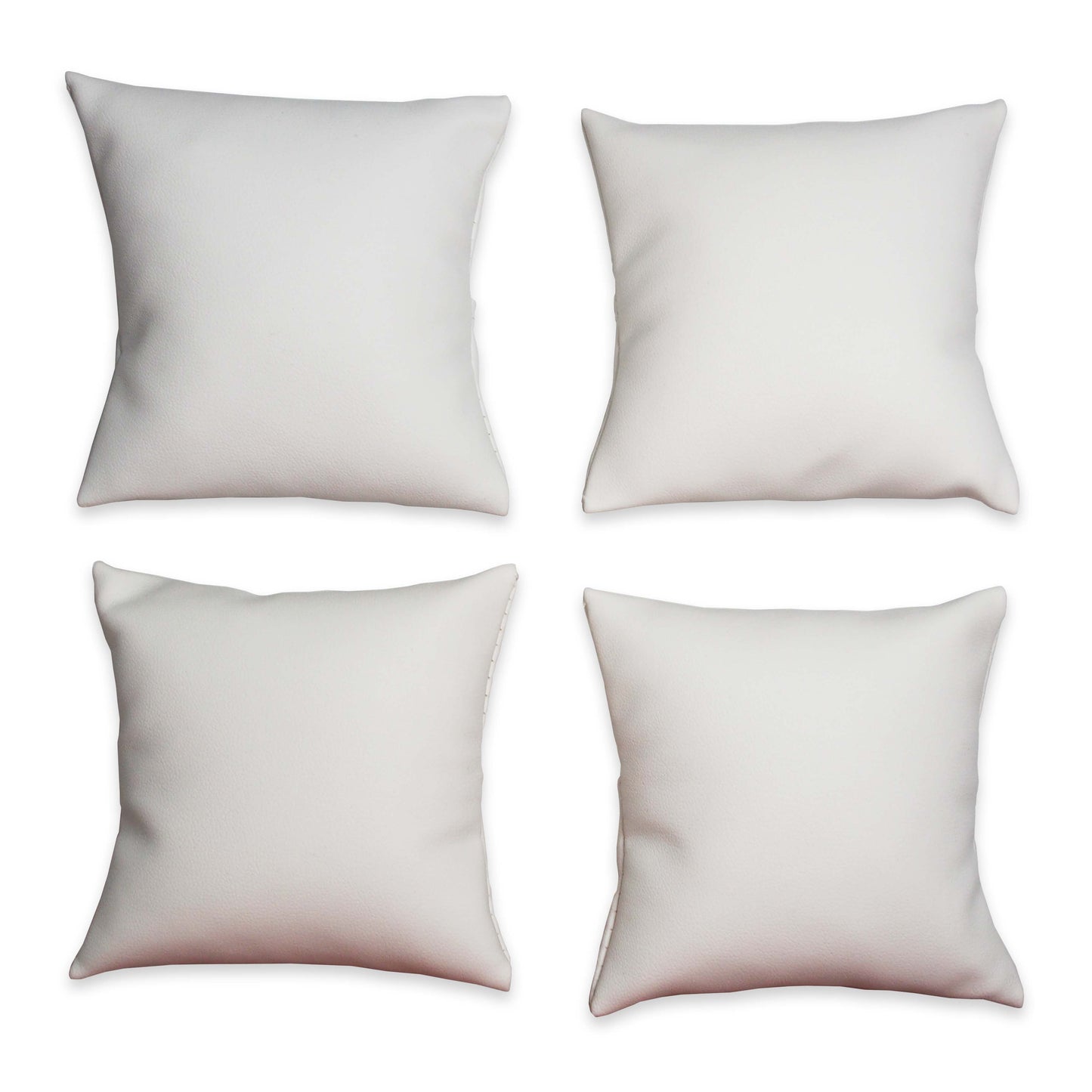 3" White Leatherette Pillow Displays