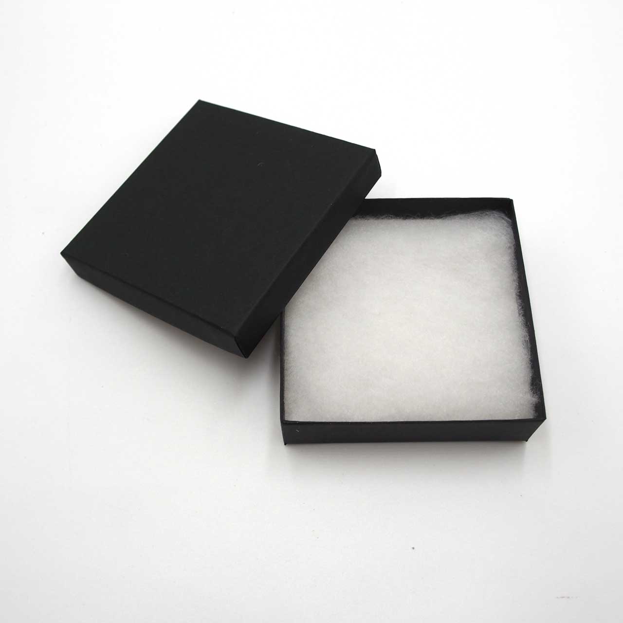 Black Kraft Cotton Filled Boxes - (10 Pcs)