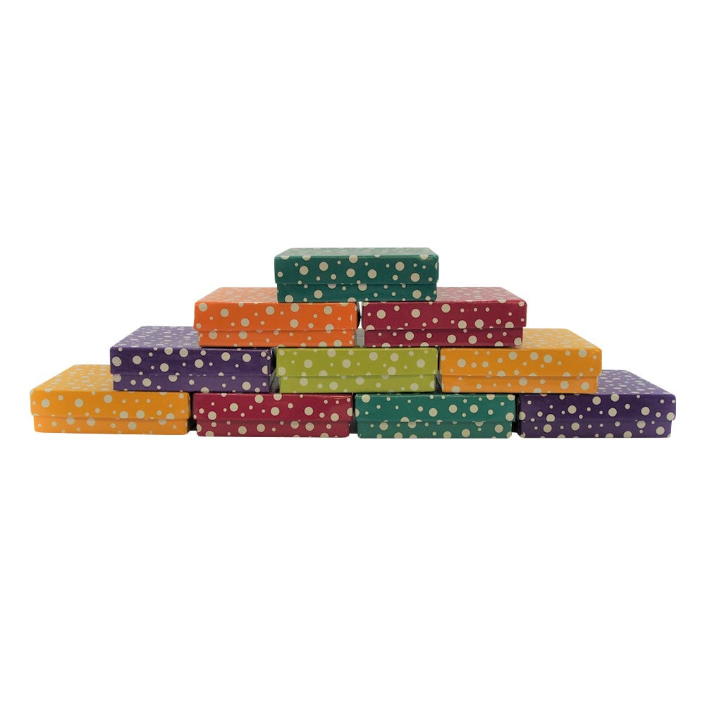 Assorted Glossy Polka Dot Cotton Filled Boxes