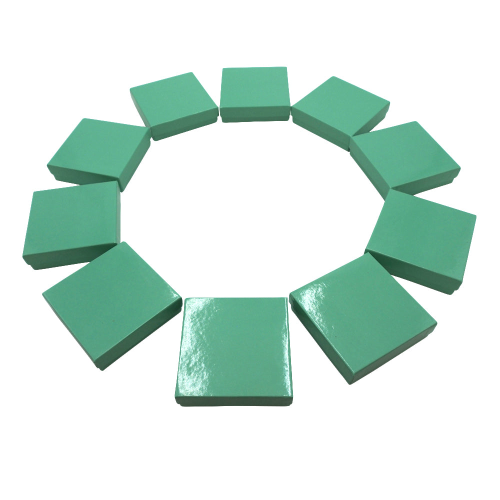 Teal_Cotton_Filled_Boxes arranged in a circle