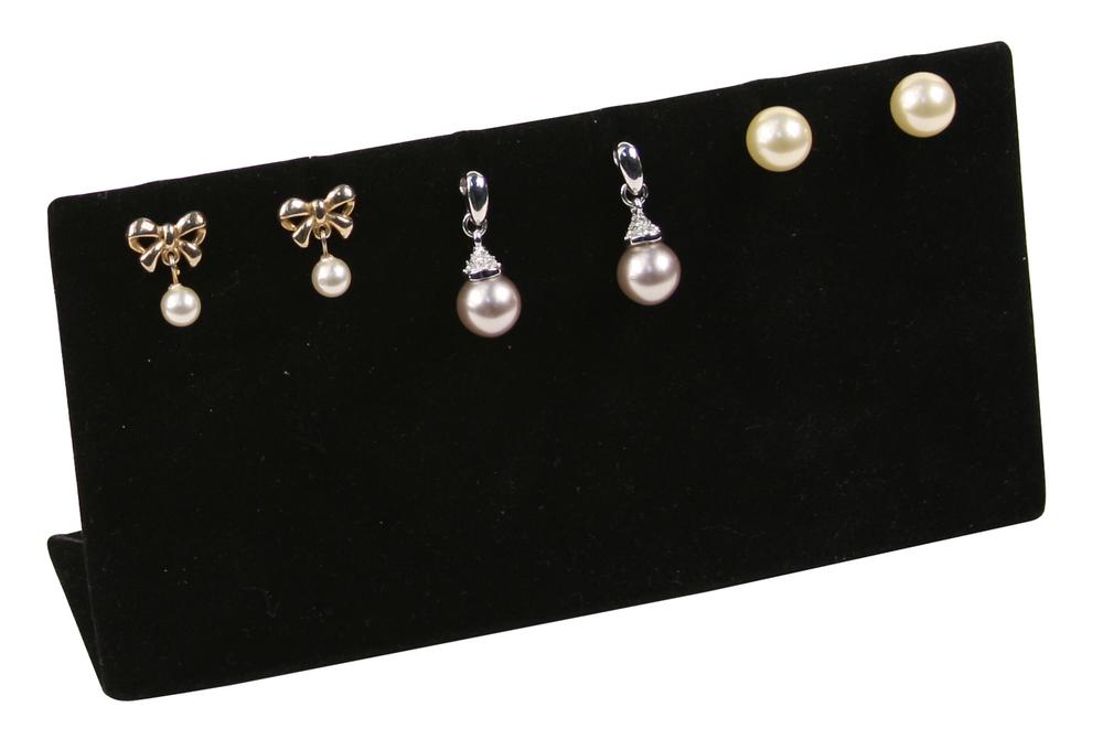 Black Slotted Earring Display for up to 3 Pairs.