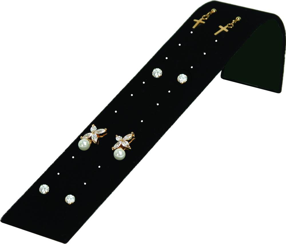 Black Earring Ramp Display for up to 12 Pair of Studs