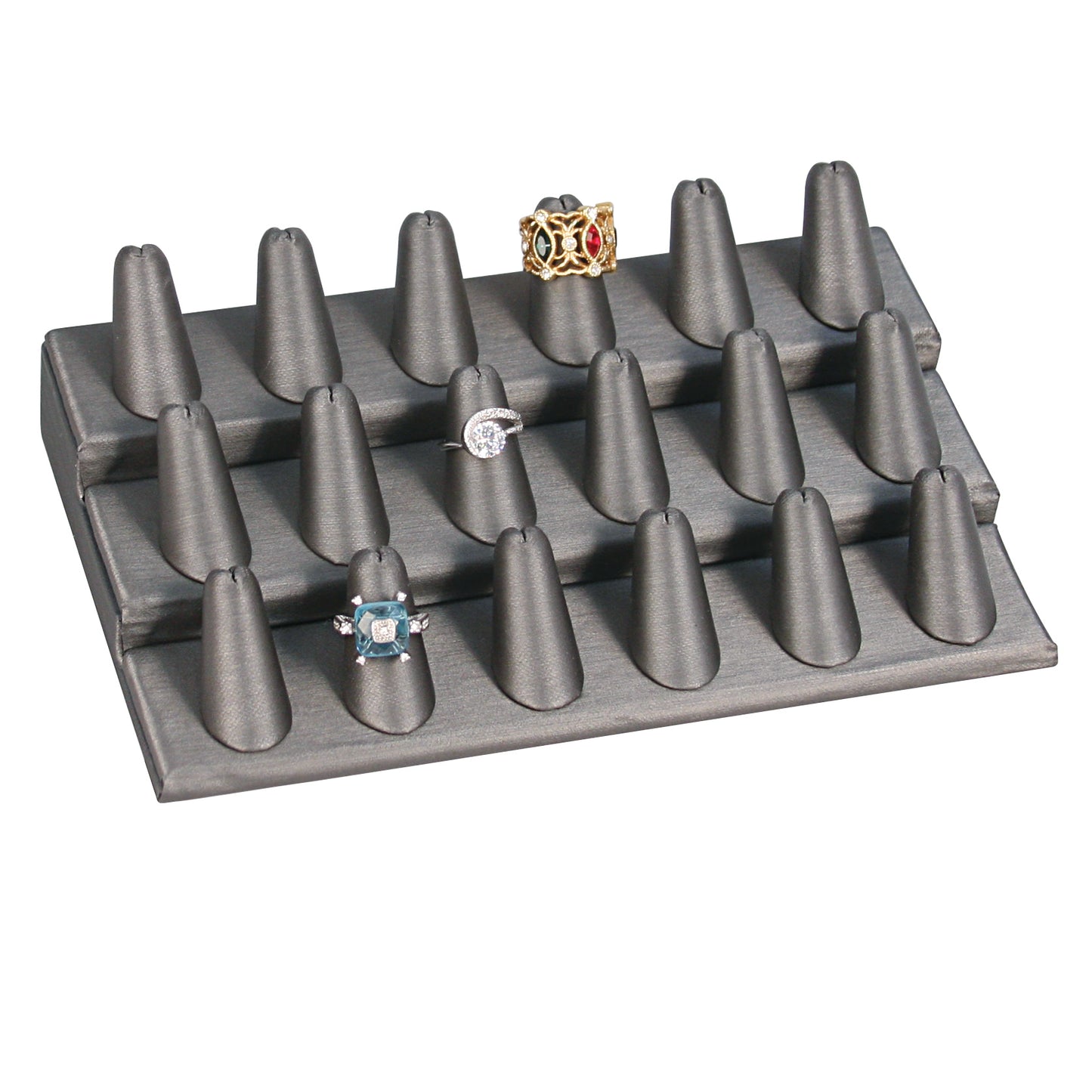 Steel Grey Multi-Finger Ring Display