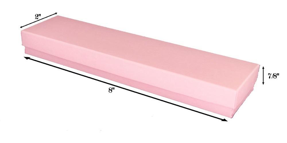 Pink Kraft Cotton Filled Box: 8" x 2" x 7/8"H