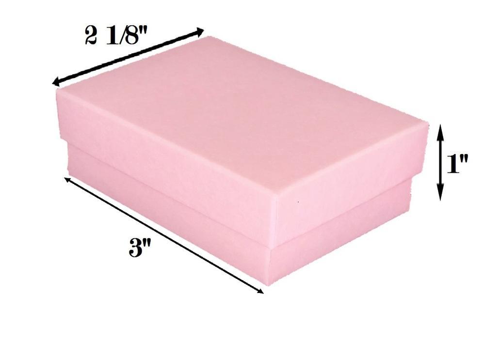 Pink Kraft Cotton Filled Box: 3" x 2 1/8" x 1"H