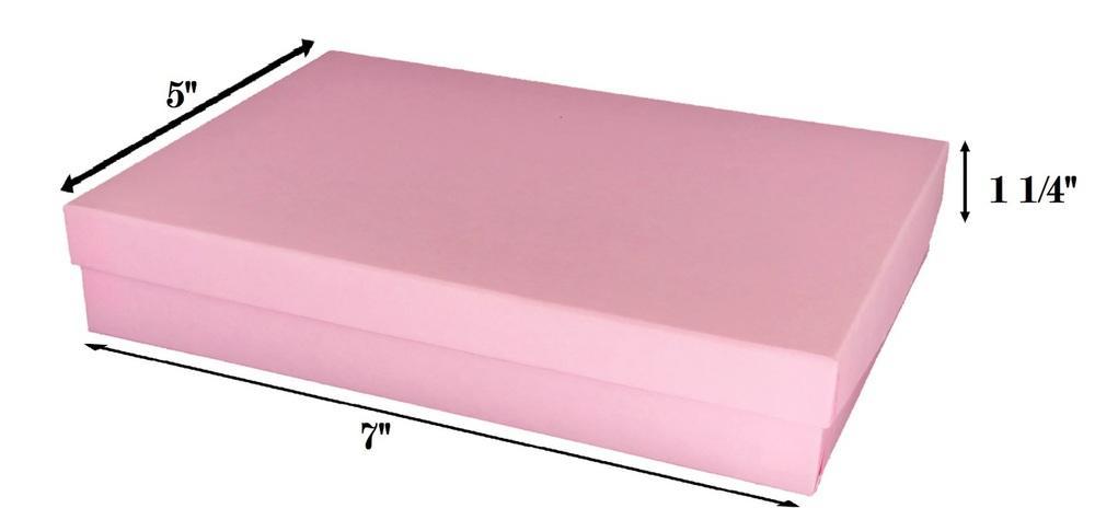 Pink Kraft Cotton Filled Box: 7" x 5" x 1 1/4"H