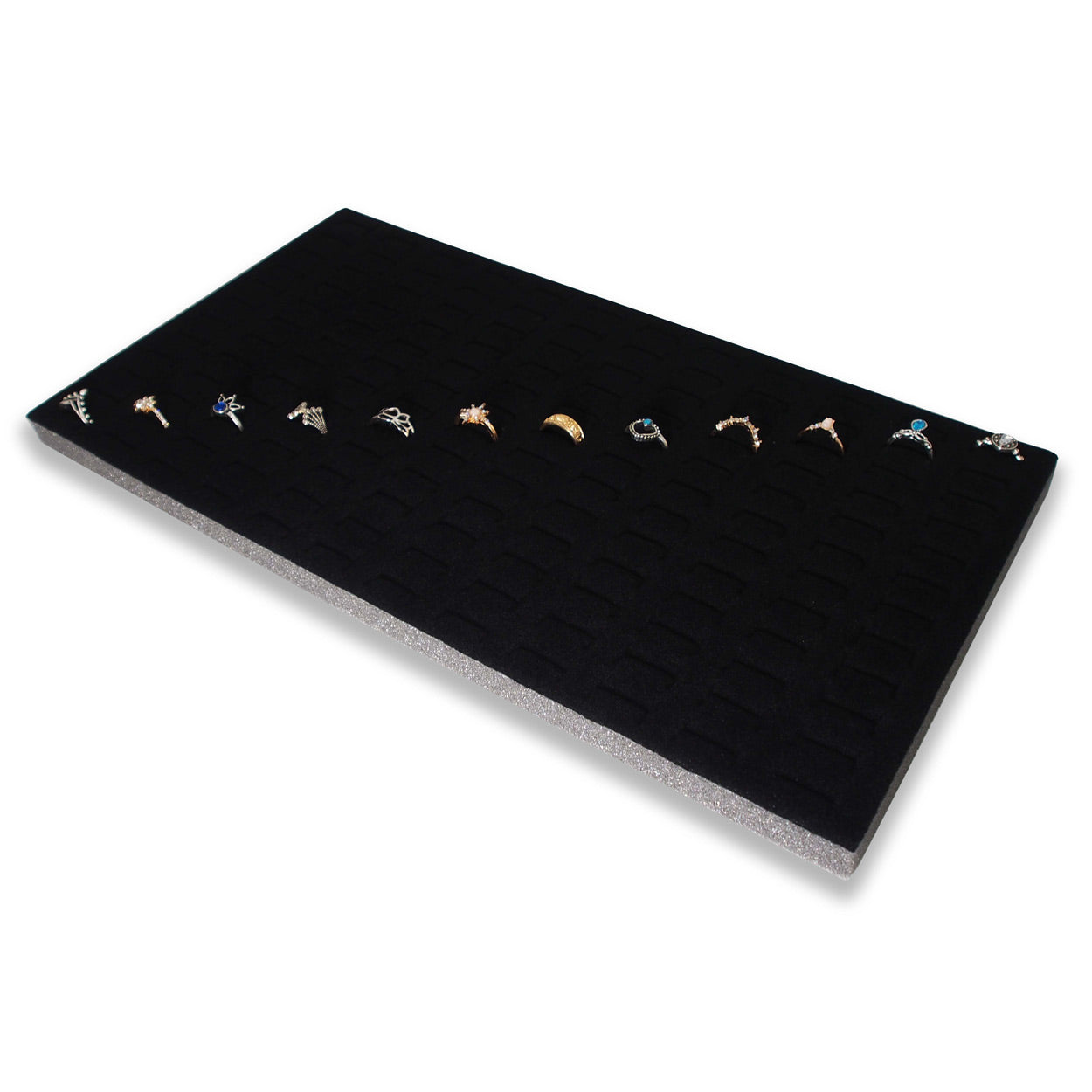 144 Slot Jewelry Ring Foam Display Insert Liner - Multiple color choices, 2Pcs/Pack