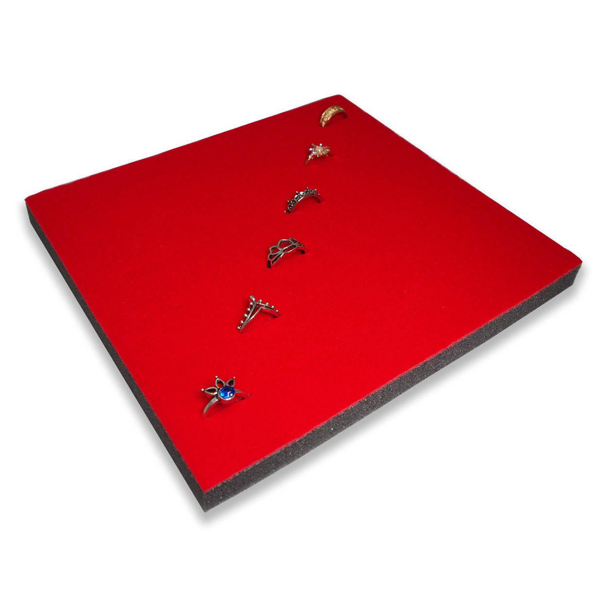 36 Slot Jewelry Ring Foam Display Insert Liner - Multiple color choices - 2Pcs/Pack