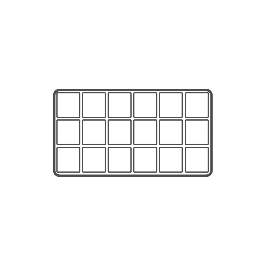White Flocked Plastic Compartment Tray Insert