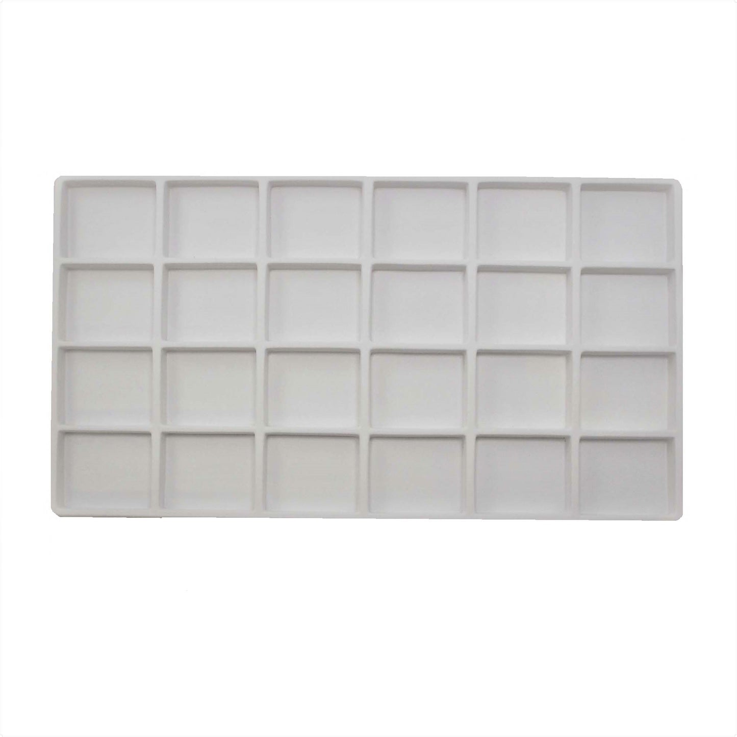 White Flocked Plastic Compartment Tray Insert