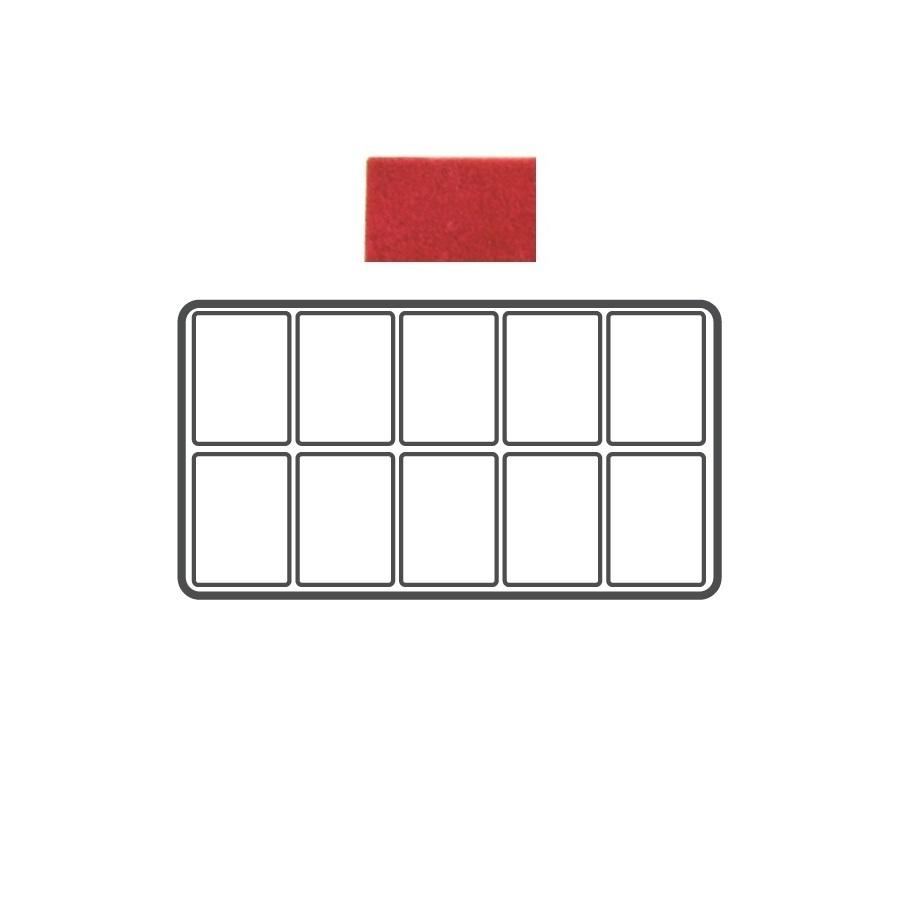 Red Flocked Plastic Compartment Tray Insert