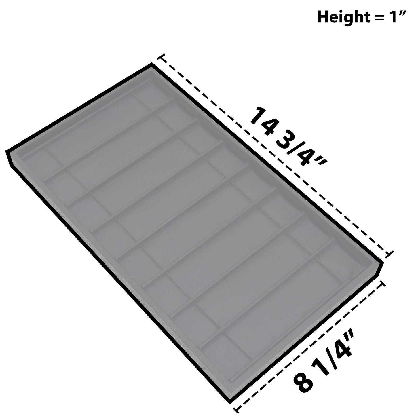 Black leatherette 8 Section Deluxe bracelet insert liners