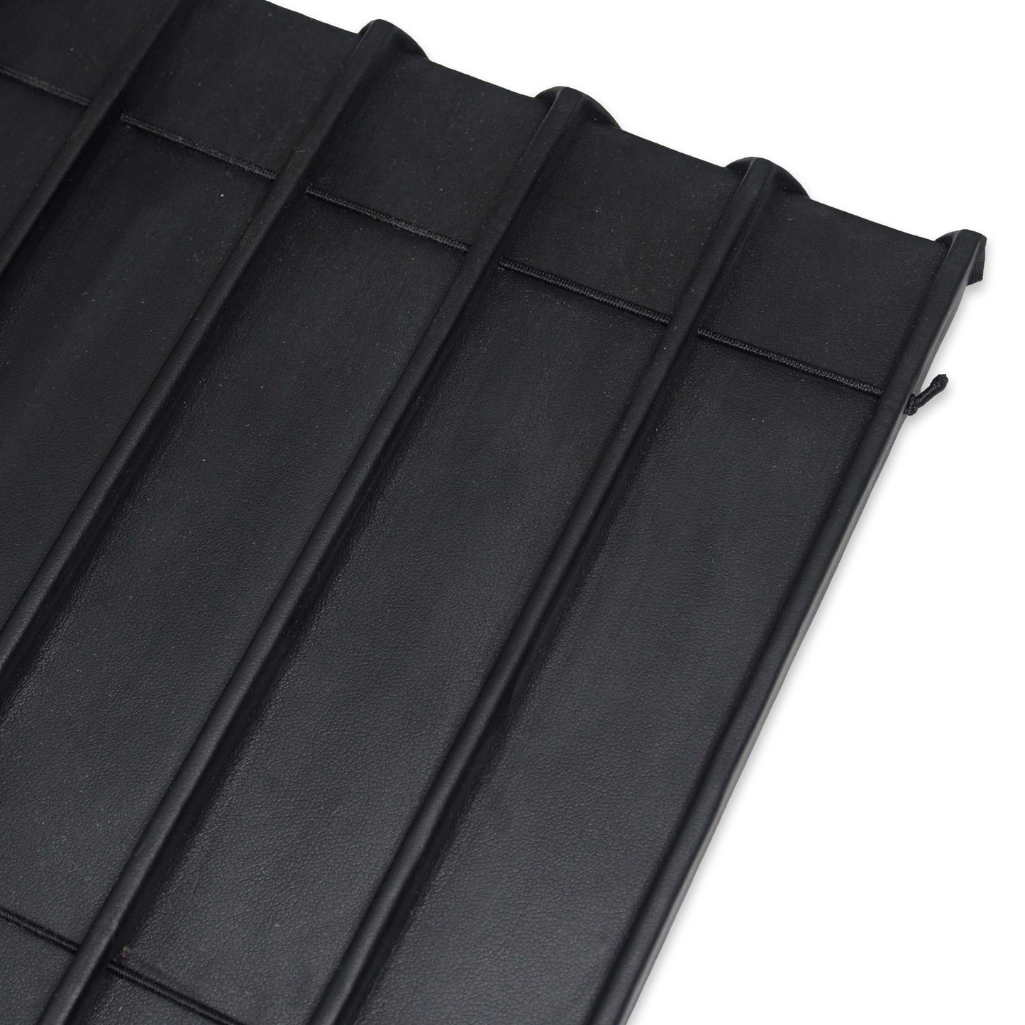 Black Leatherette 10 Section Deluxe bracelet insert with elastic fasteners