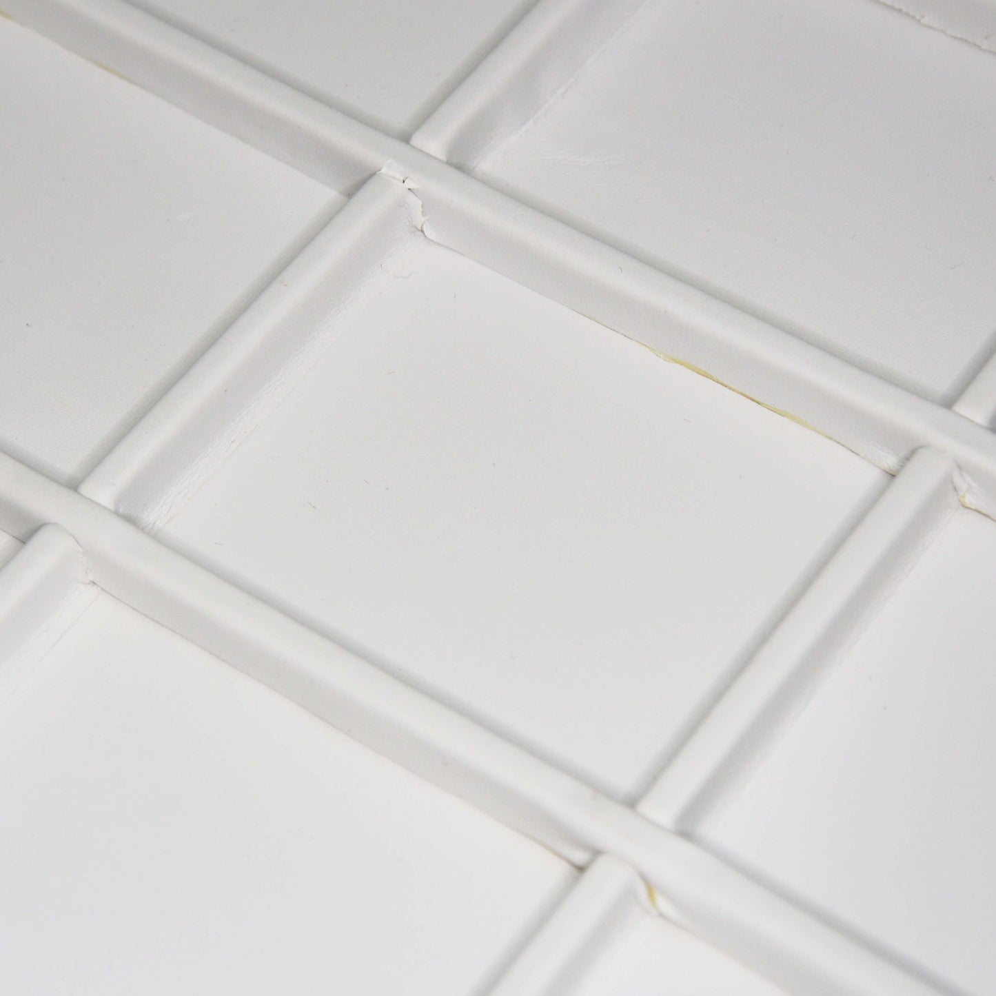 White Faux Leather 24 Section Deluxe Tray Insert Liner