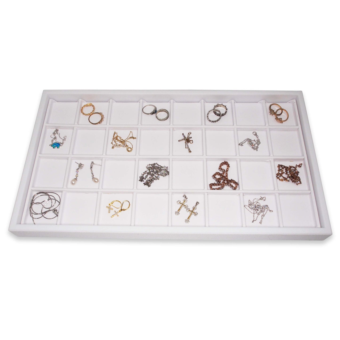 White Faux Leather 32 Section Deluxe Insert Liner