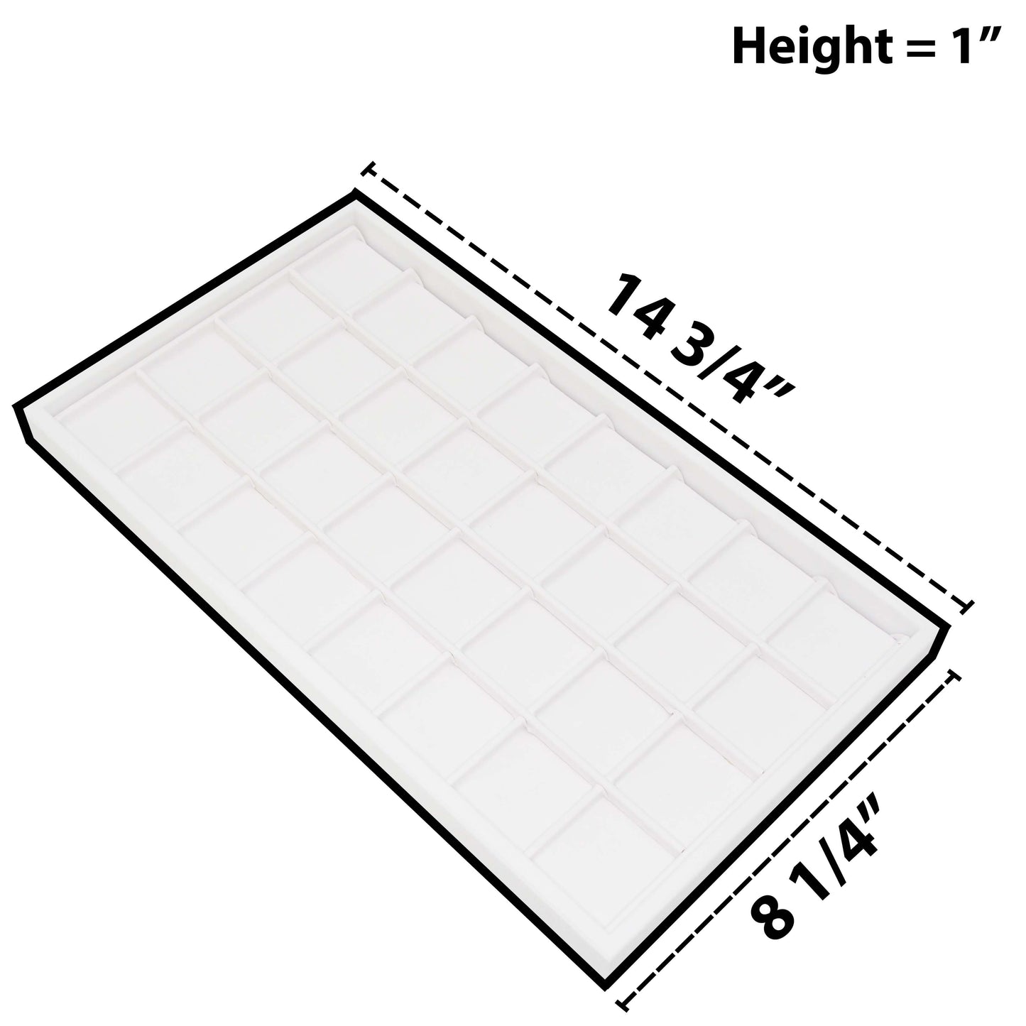 White Faux Leather 32 Section Deluxe Insert Liner