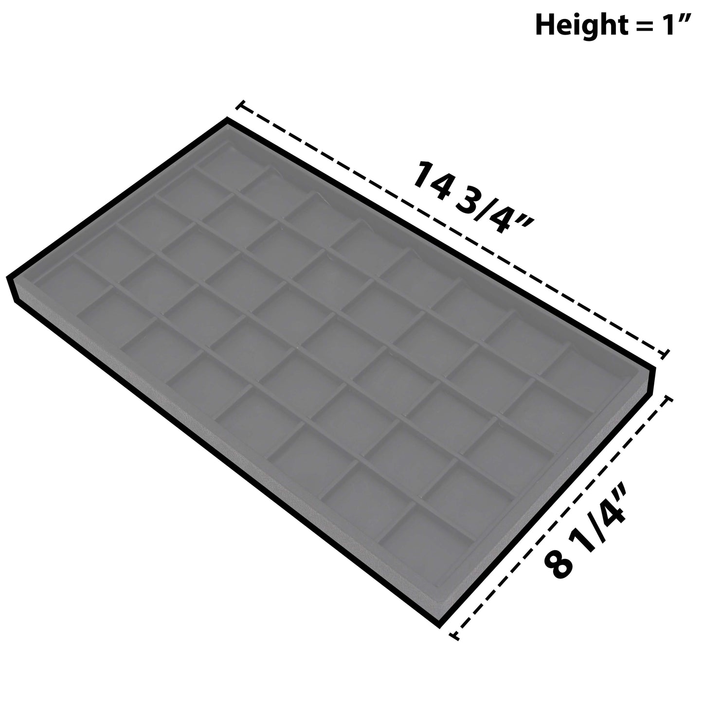 Black Faux Leather 40 Section Deluxe Tray Insert