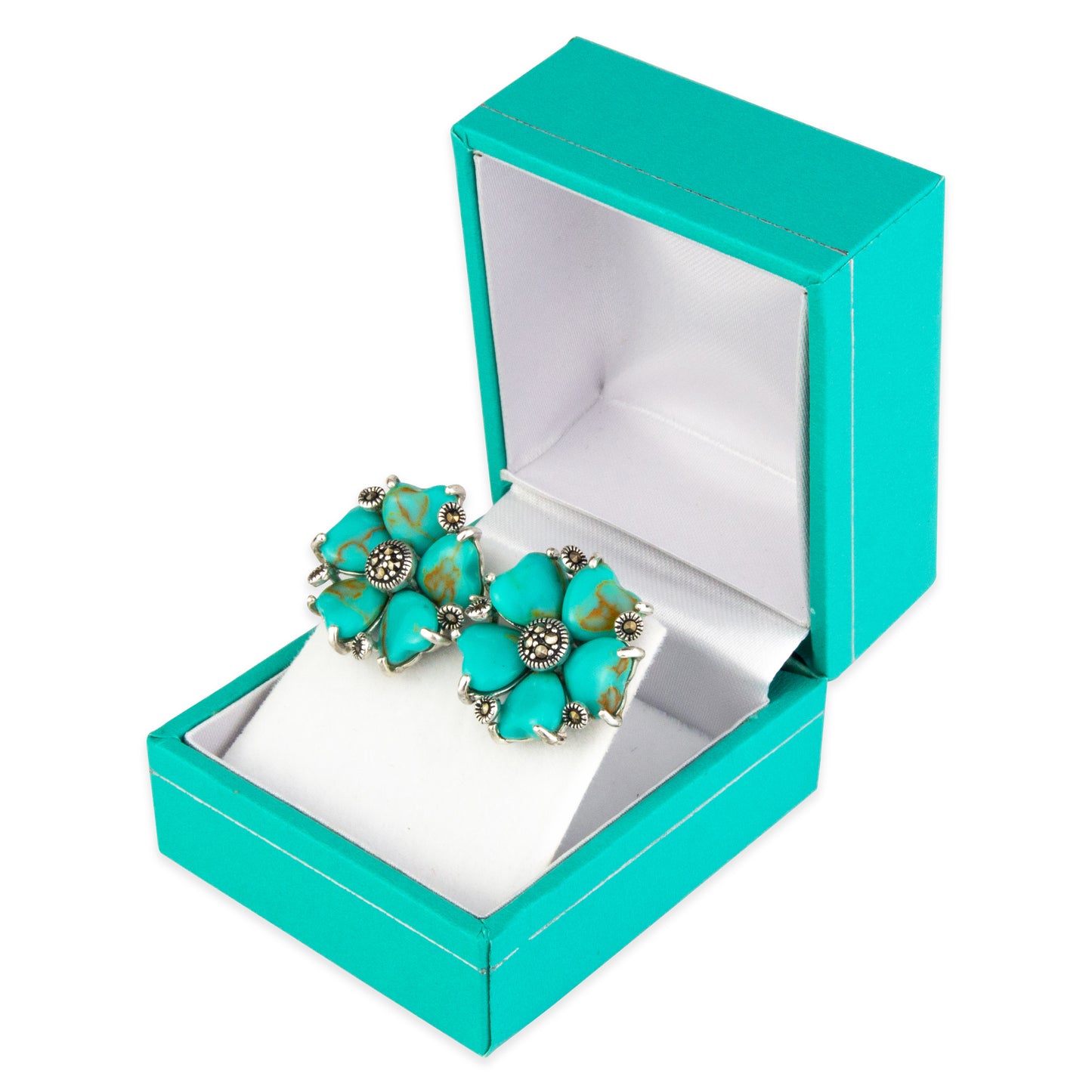 Teal Blue Earring Box