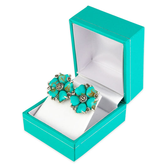 Teal Blue Earring Box