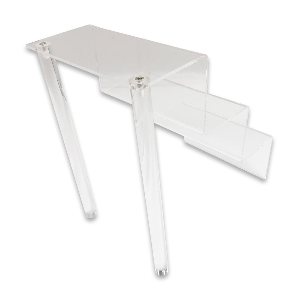 3 Tiers Clear Acrylic Glass Riser Step Display