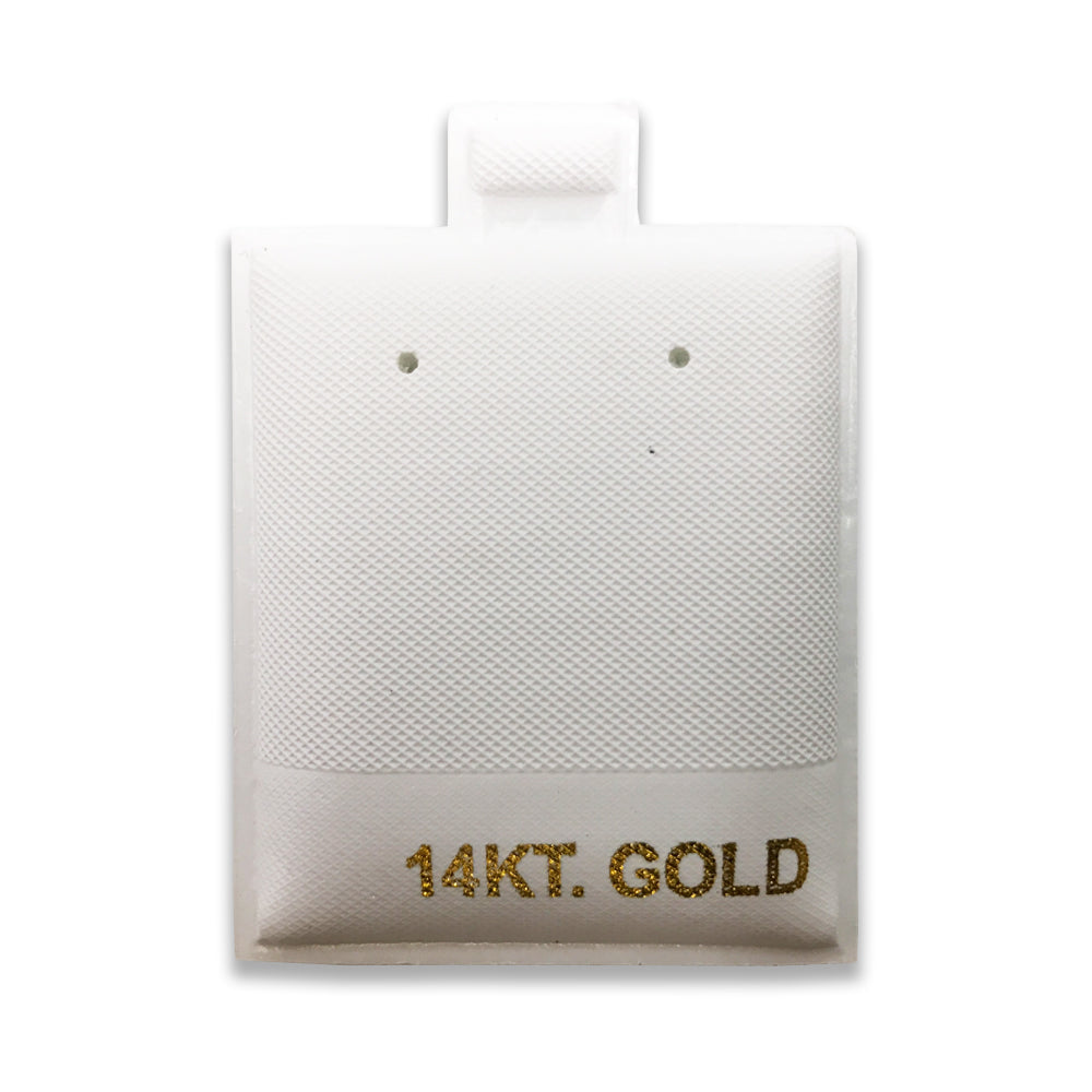 White Puff Pad Earring Cards 100pcs