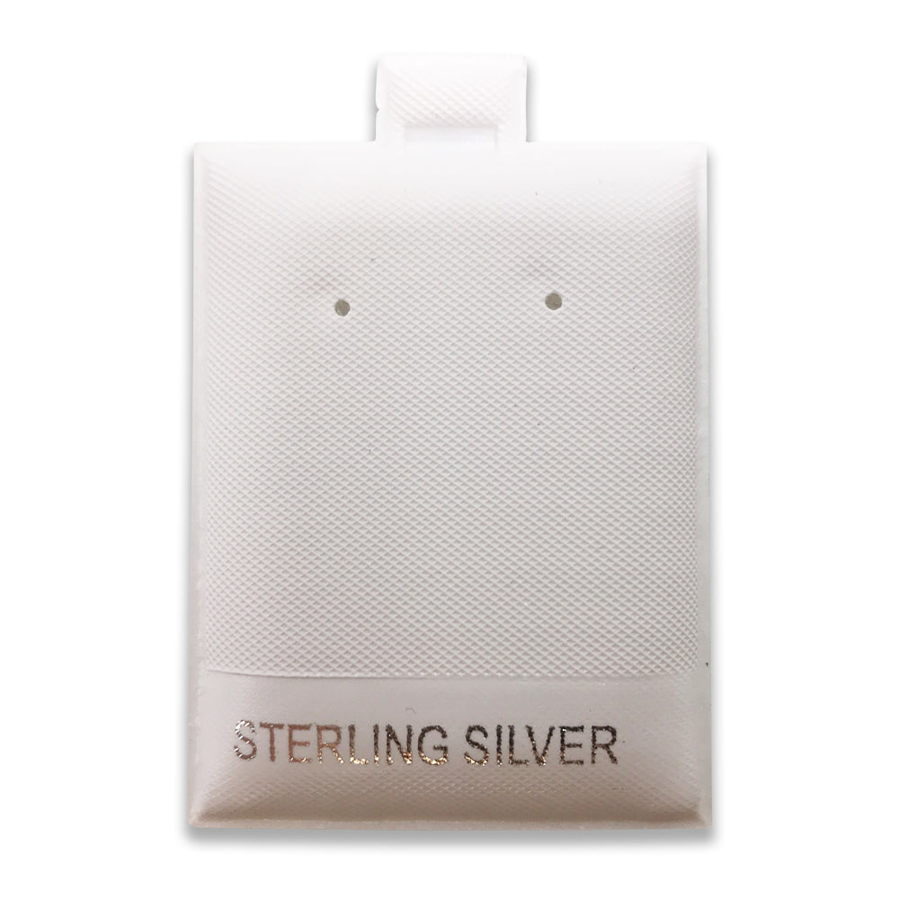 White Puff Pad Earring Cards 100pcs