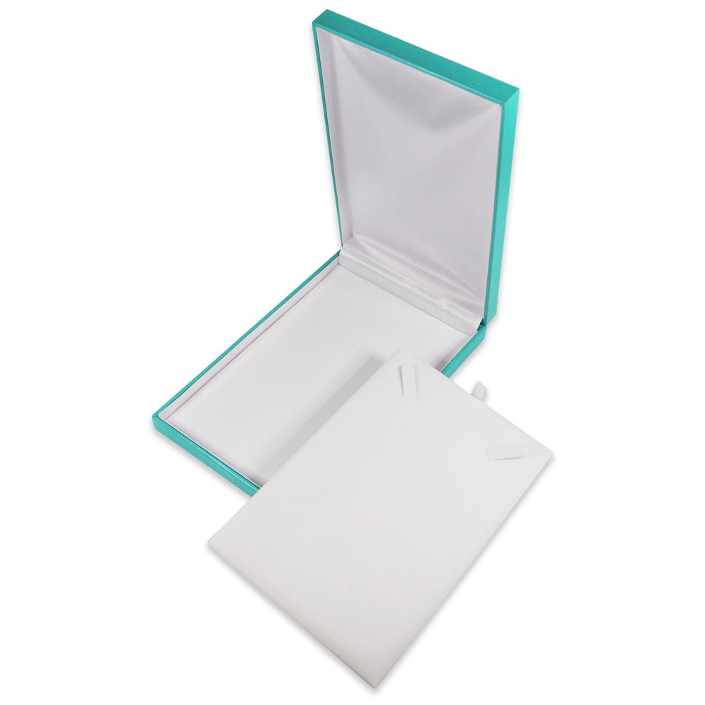 Classic Robin's Egg Blue Necklace Gift Box with insert removed