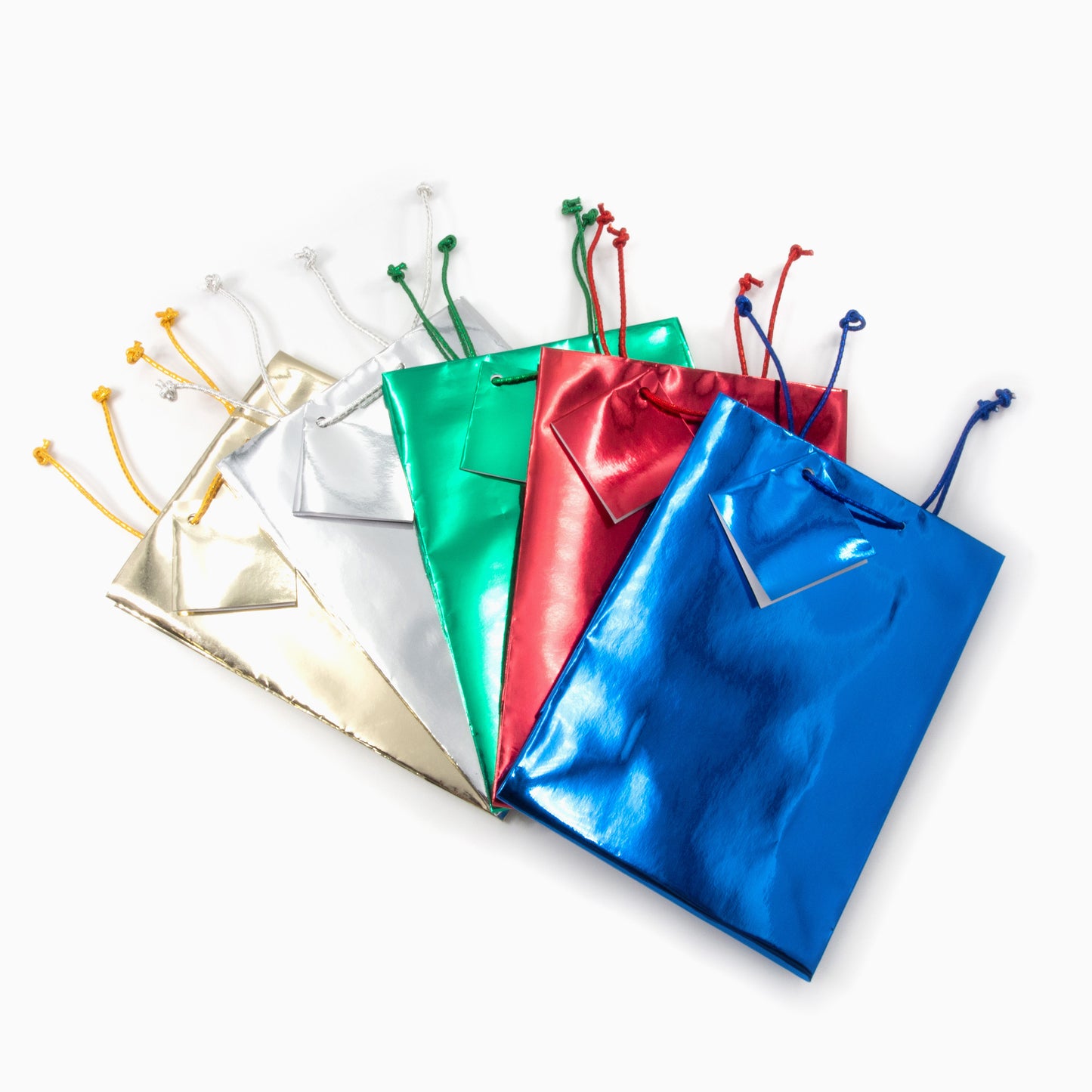 Assorted Metallic Glossy Paper Tote Gift Bag