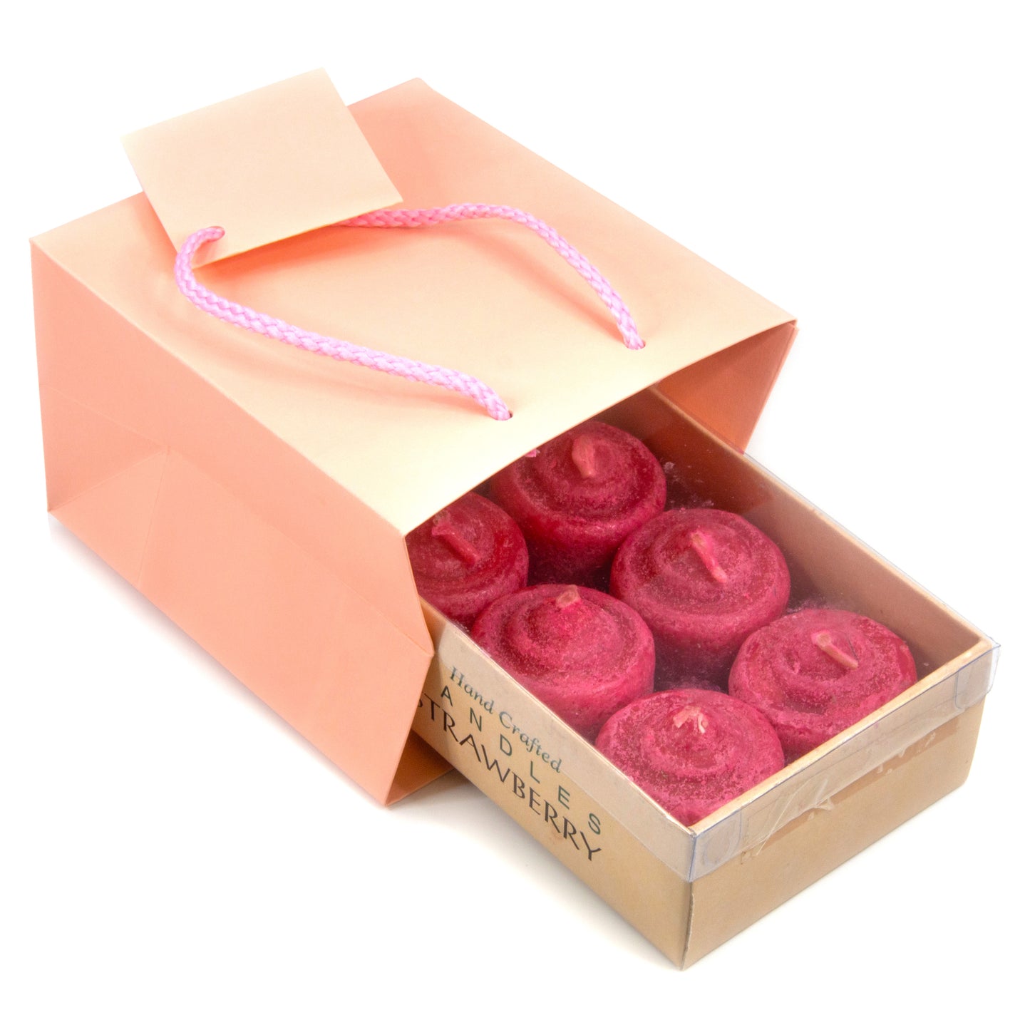 Matte Pink Paper Tote Gift Bags