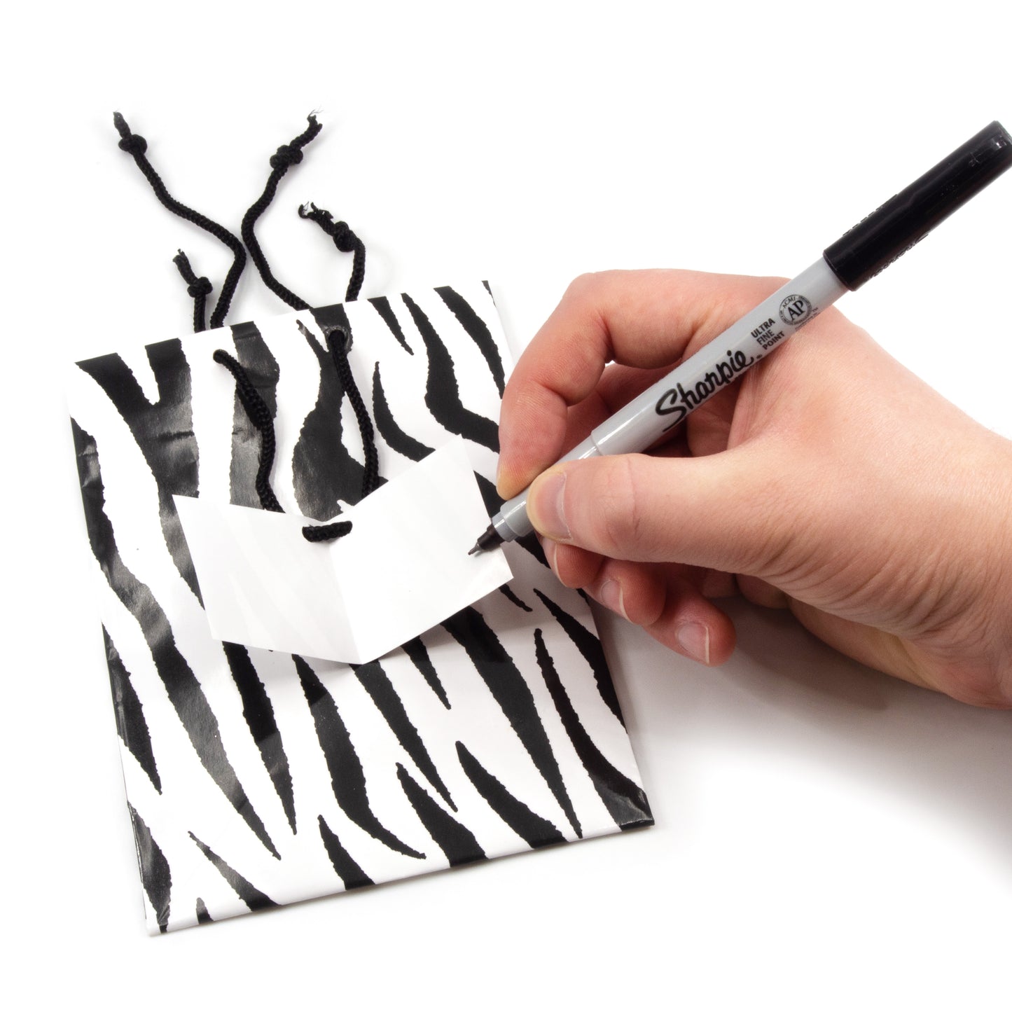 Glossy Zebra Paper Tote Gift Bags