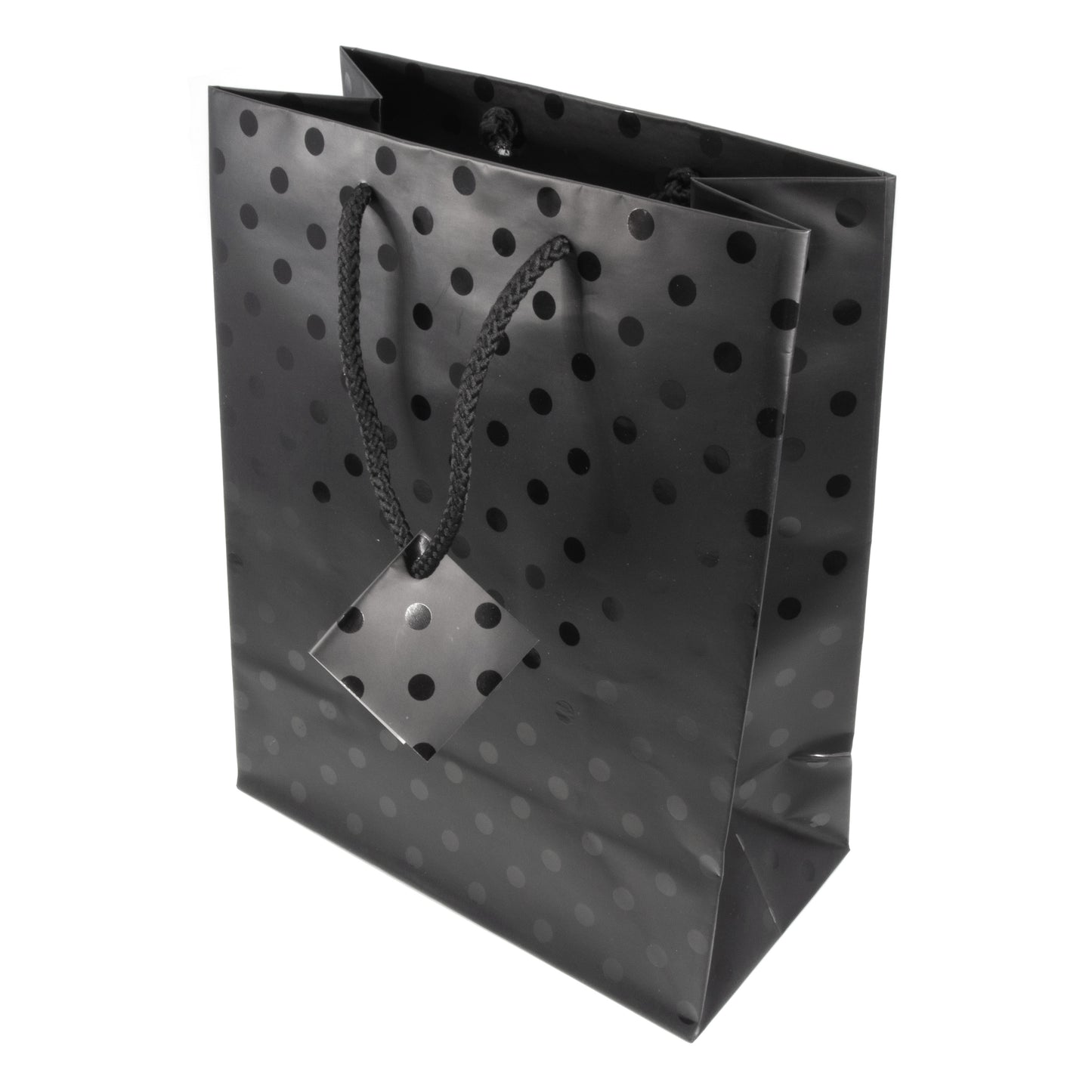Black Polka Dot Paper Tote Gift Bags