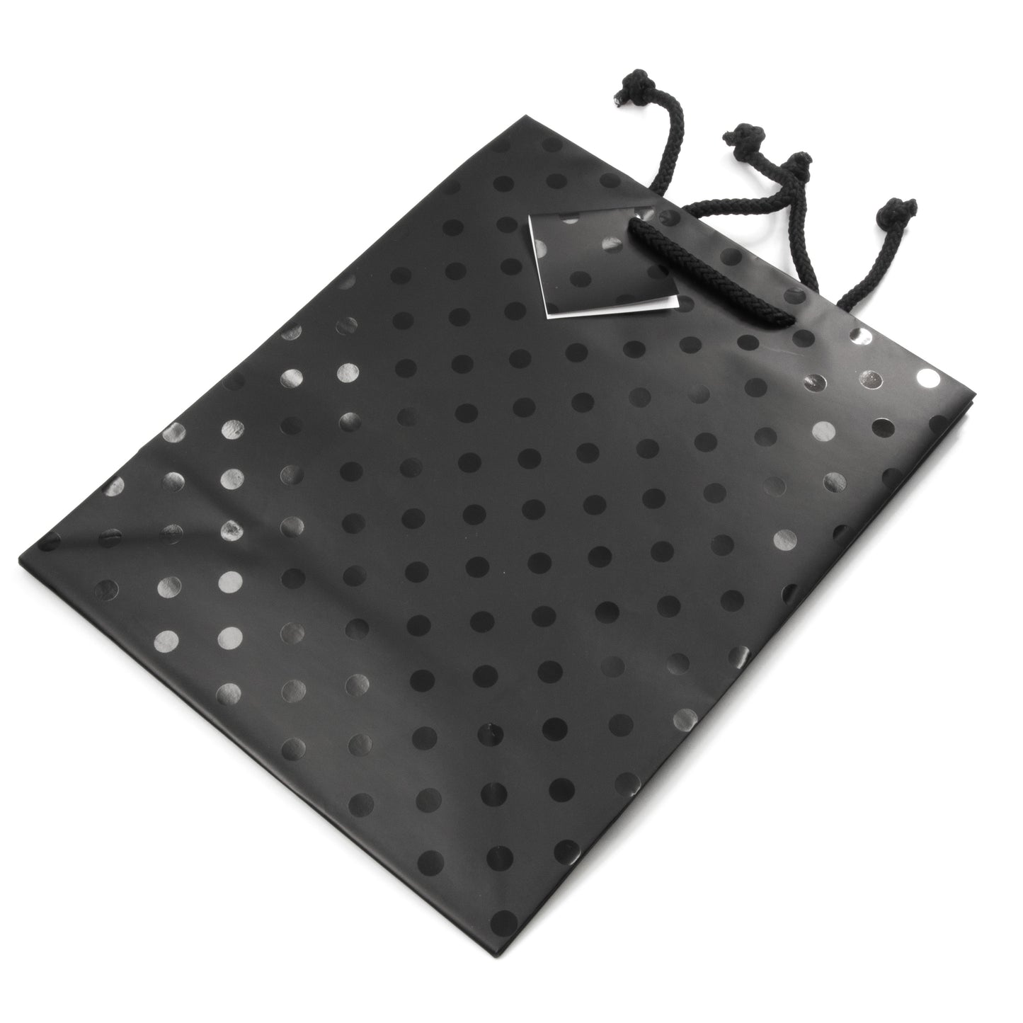 Black Polka Dot Paper Tote Gift Bags