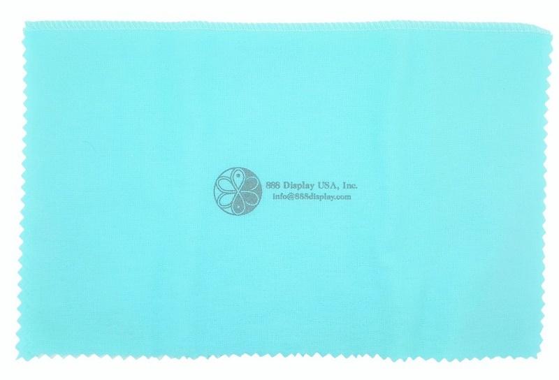 11"x14" LightBlue/White Jewelry Polishing Cloth