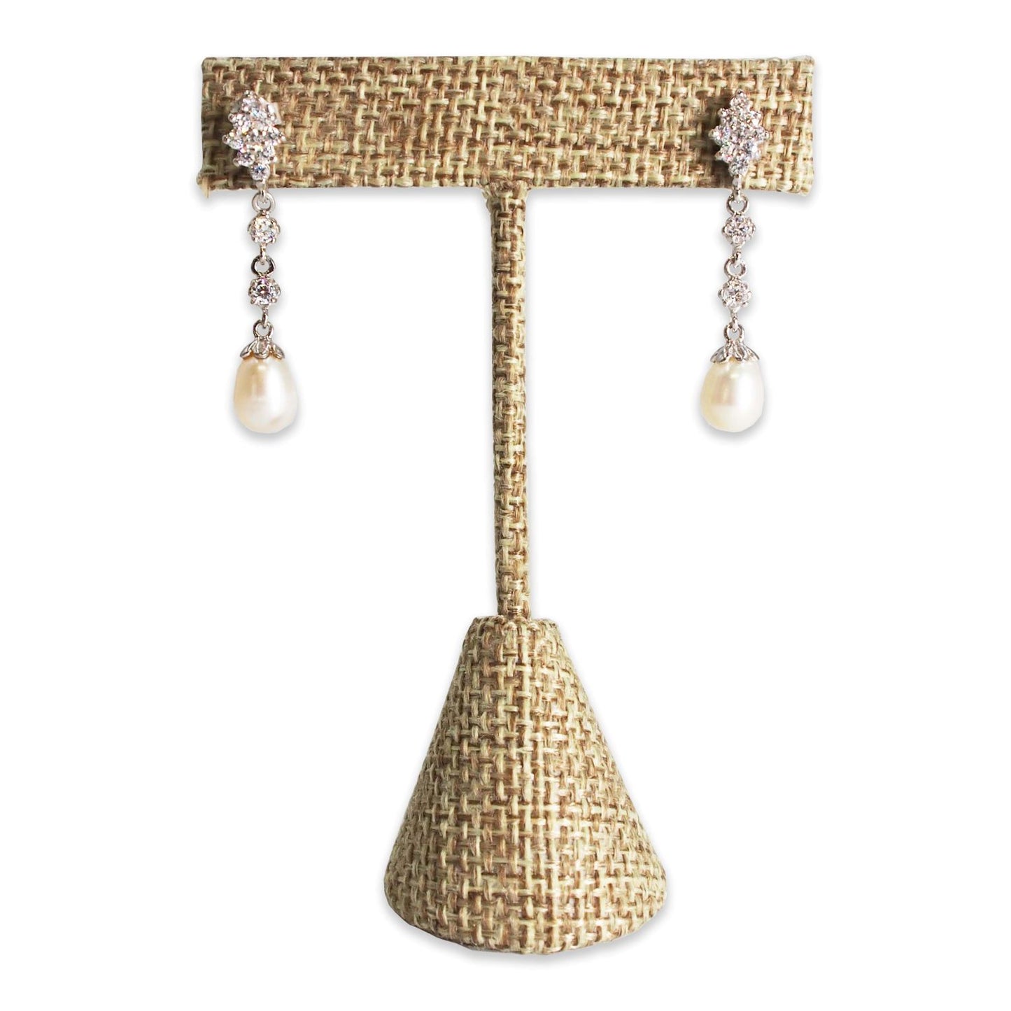 Burlap Single Piece Earring T-Shape Display