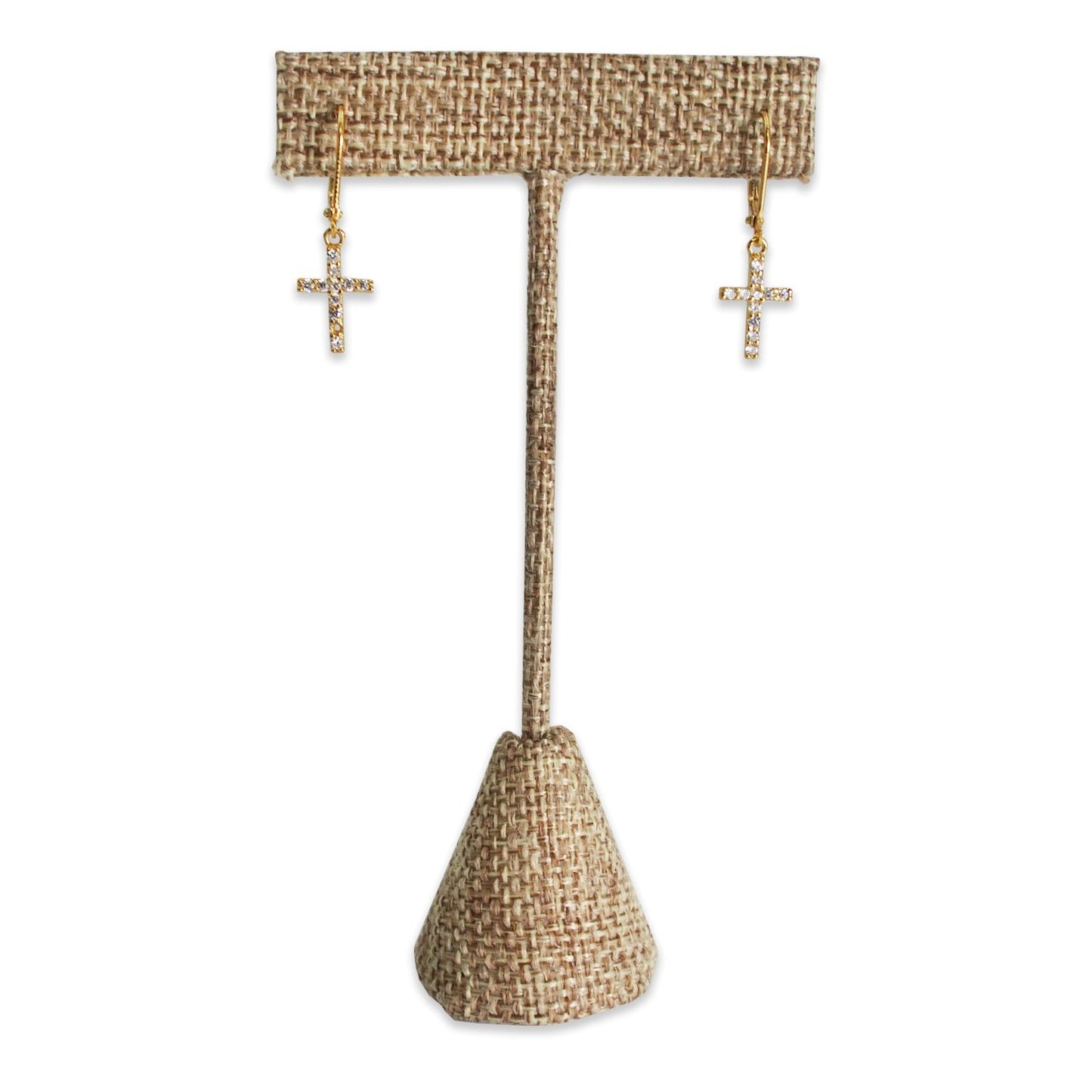 Burlap Single Piece Earring T-Shape Display