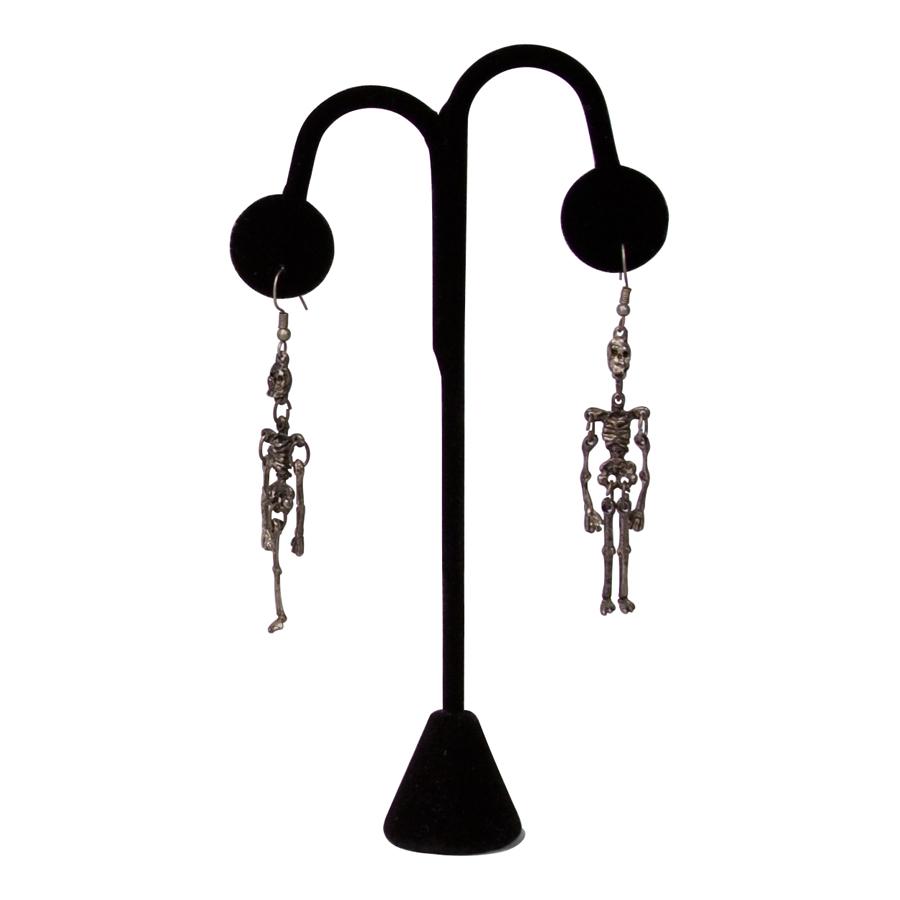 Steel Grey Single Earring Display Tear Drop Shape 6 1/4"H