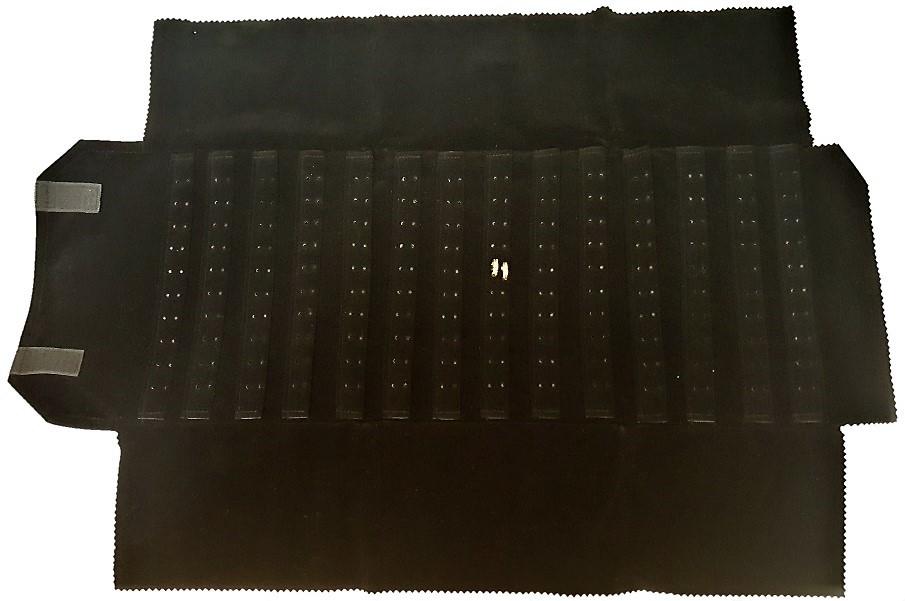 Black Deluxe Velvet Jewelry Rolls - Up to 140 pr. (Earrings)