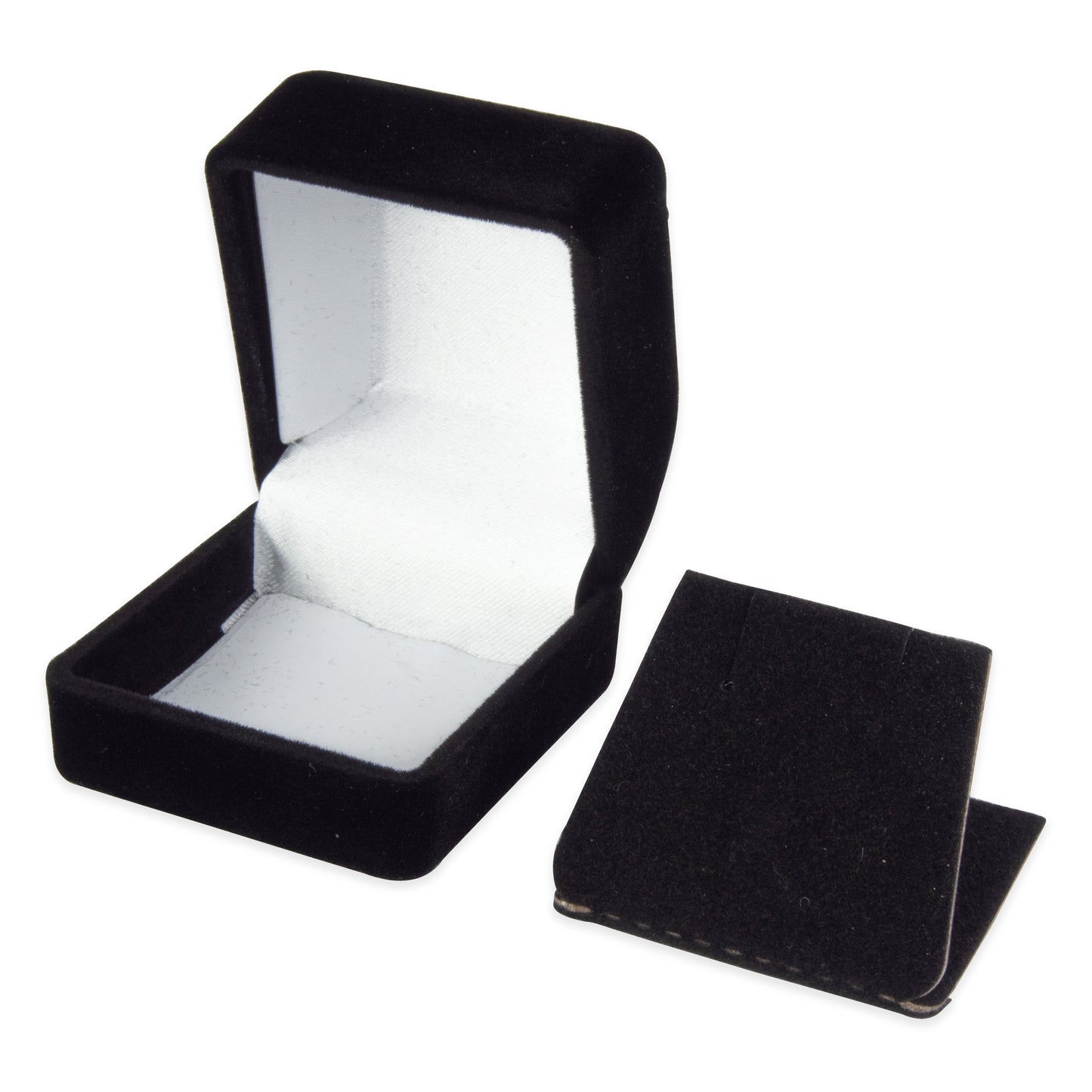Soft Flocked Black Velour Earring Gift Box