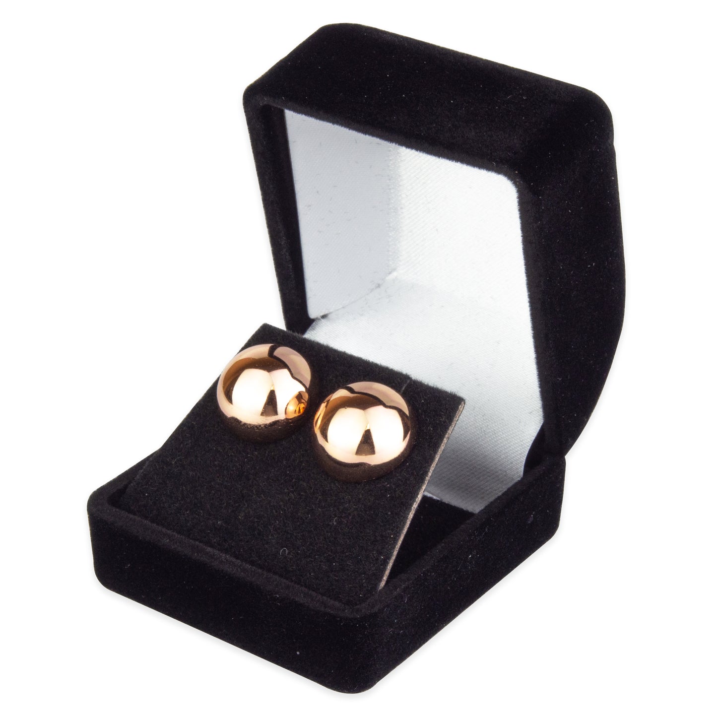 Soft Flocked Black Velour Earring Gift Box