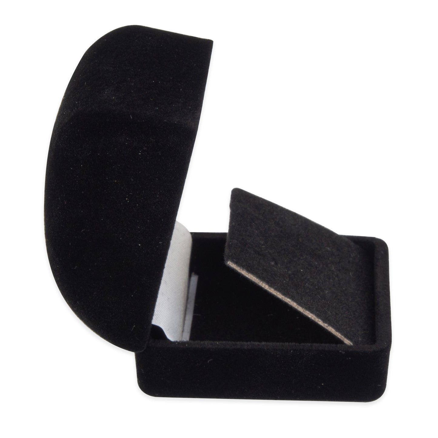 Soft Flocked Black Velour Earring Gift Box