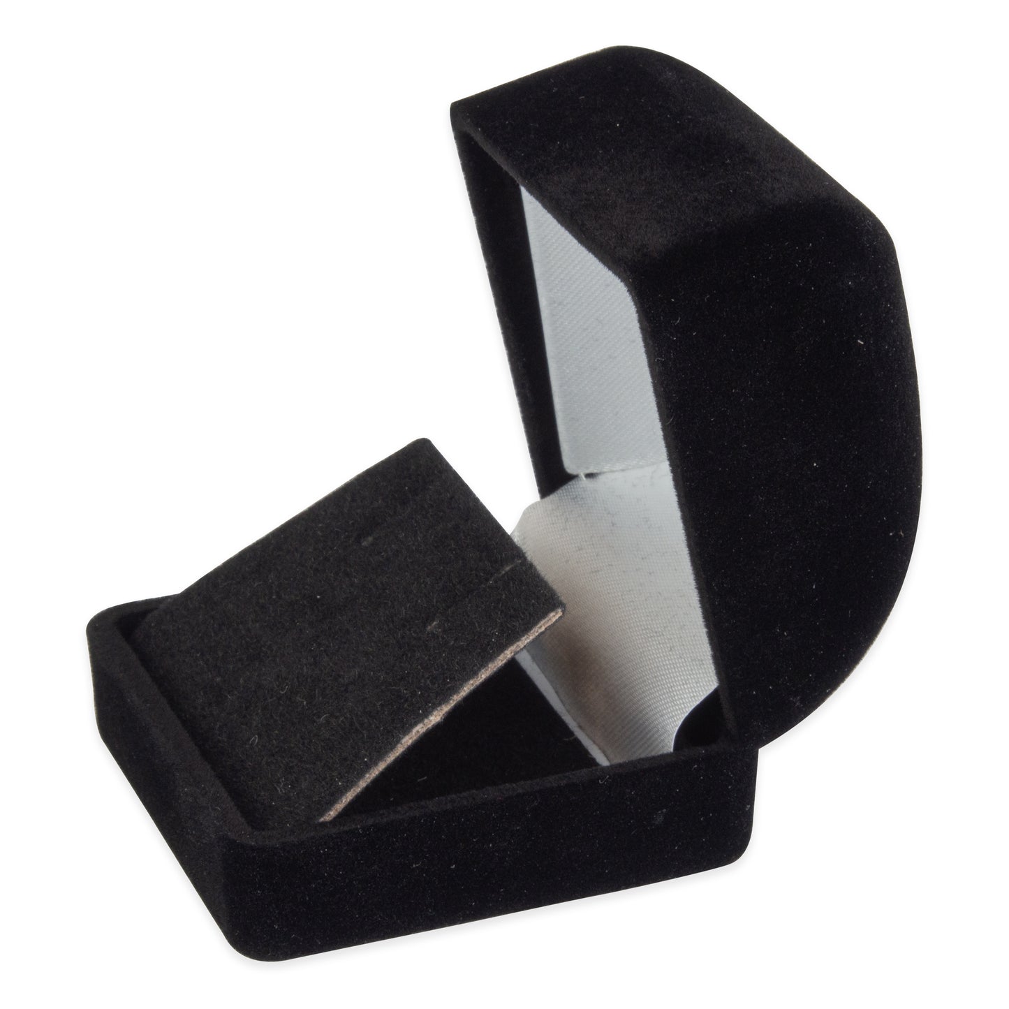 Soft Flocked Black Velour Earring Gift Box