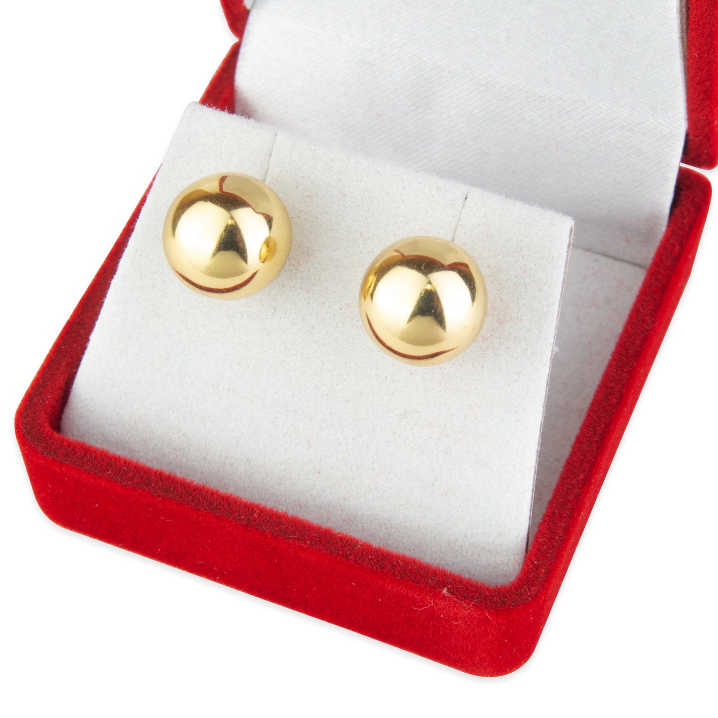 Soft Flocked Red Velour Earring Gift Box