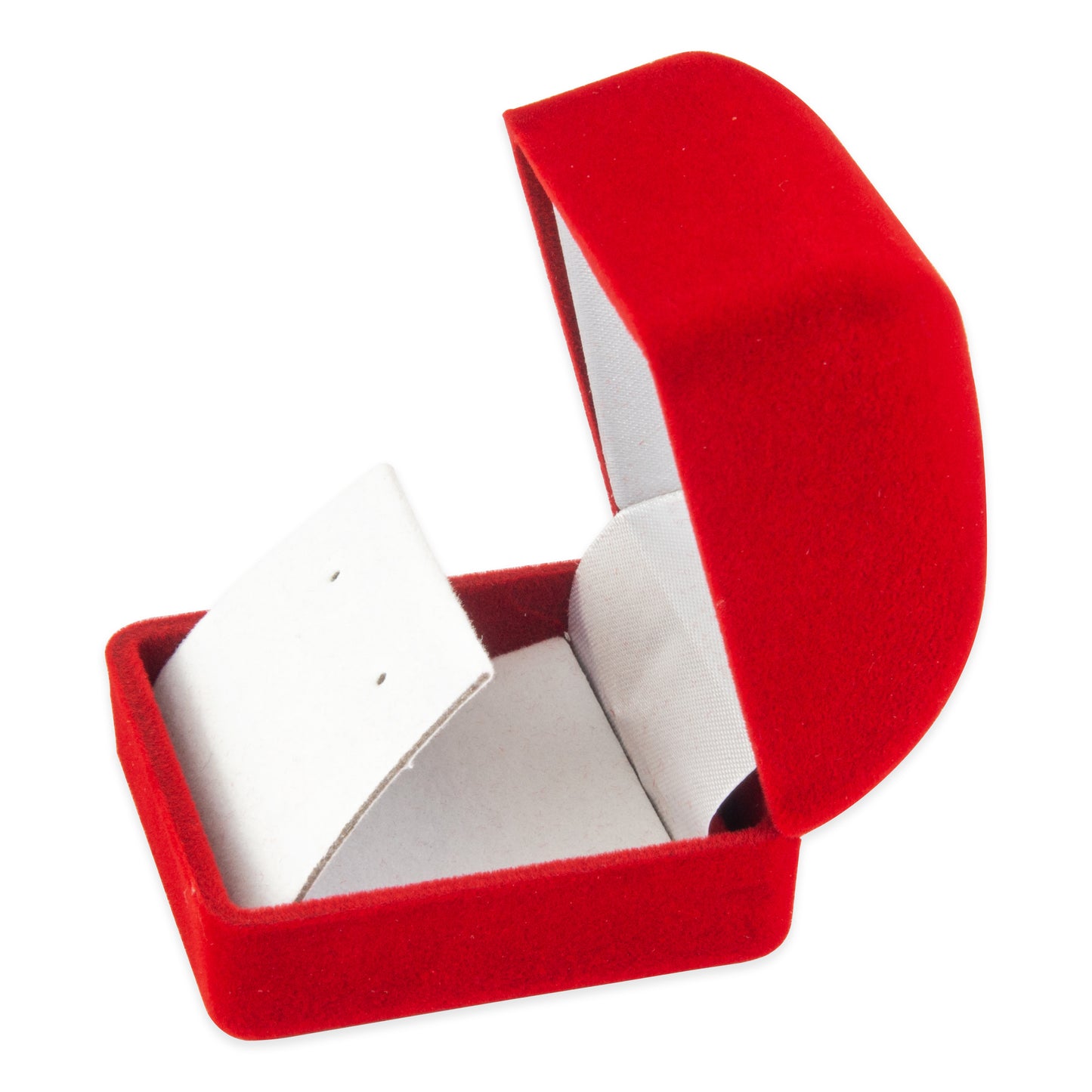 Soft Flocked Red Velour Earring Gift Box