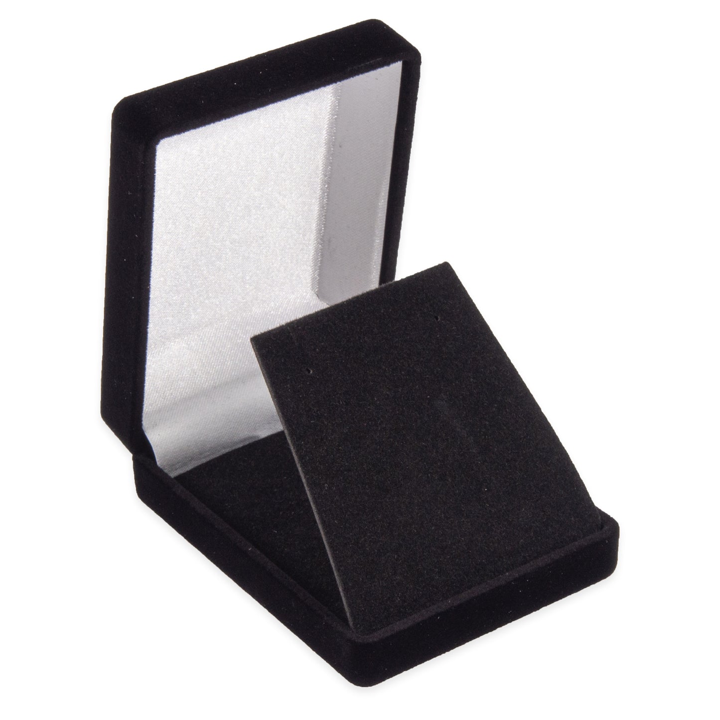 Soft Flocked Black Velour Pendant/Earring Gift Box