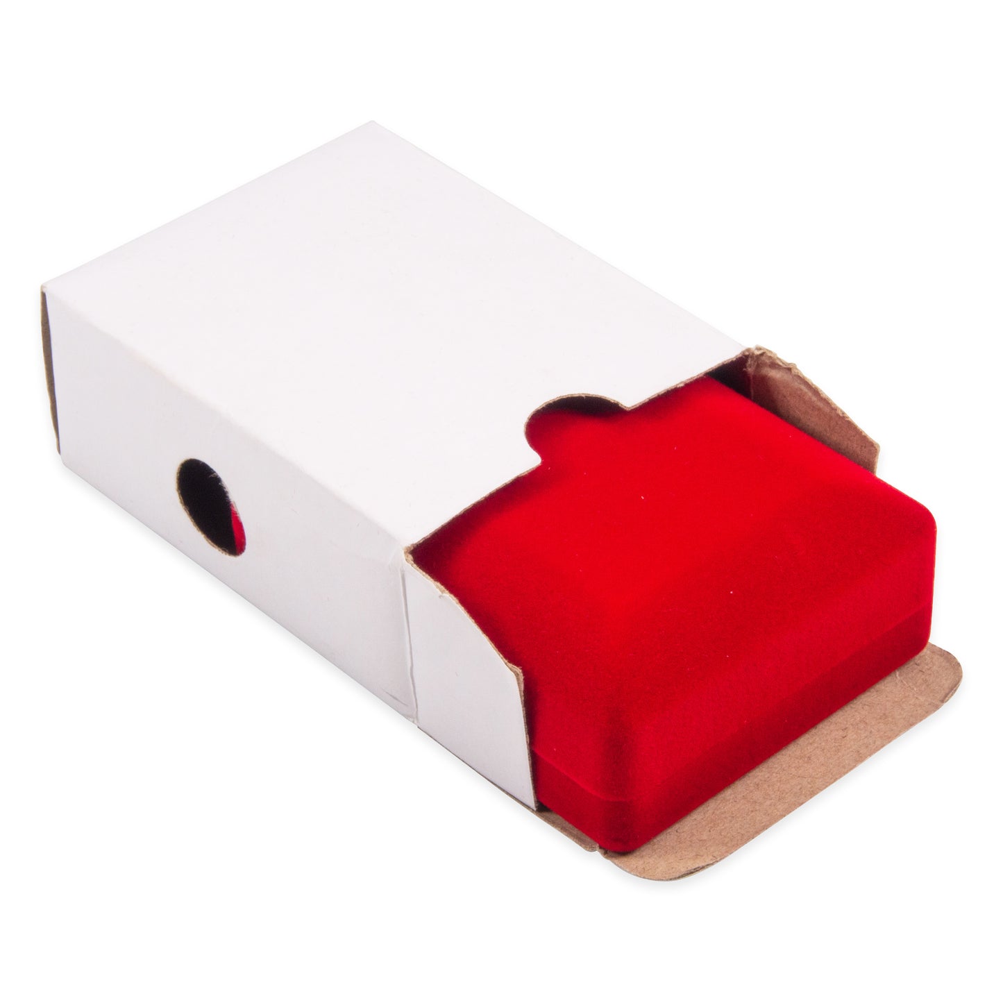 Soft Flocked Red Velour Pendant/Earring Gift Box