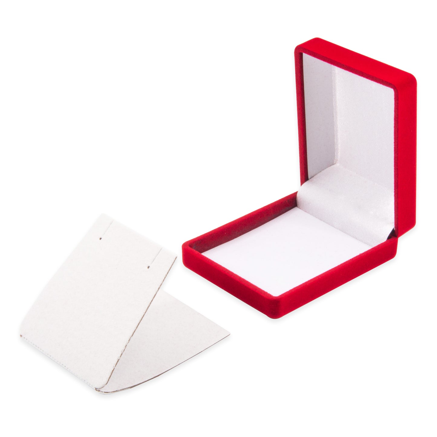 Soft Flocked Red Velour Pendant/Earring Gift Box